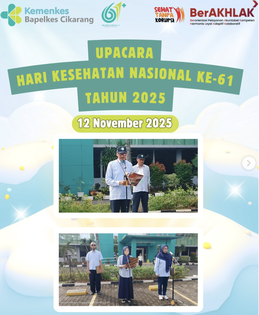 Upacara Hari Kesehatan Nasional Ke 61 Tahun 2025