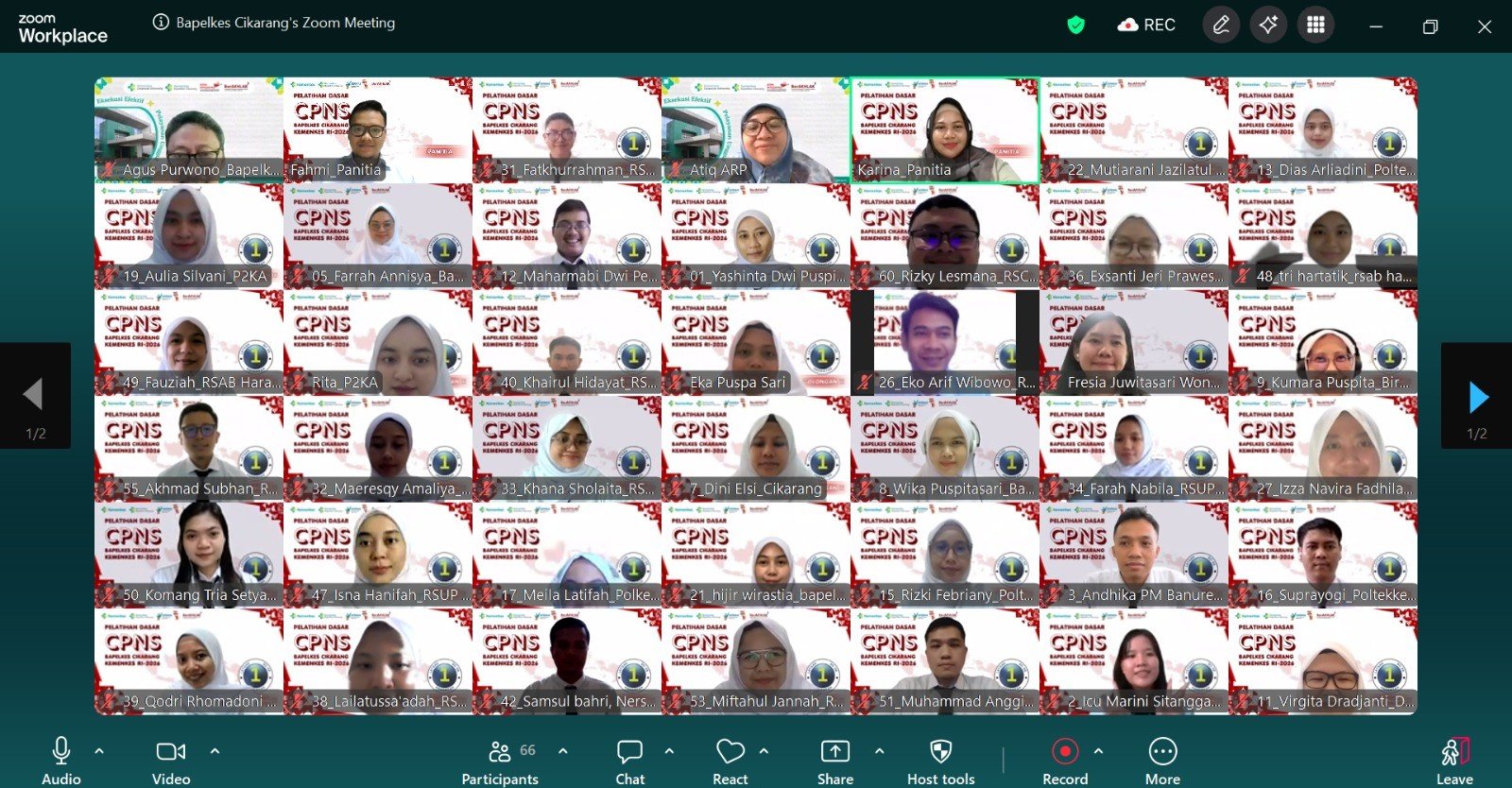 Penutupan Pelatihan Dasar CPNS Golongan III Angkatan 1 Tahun 2026 Bapelkes Cikarang